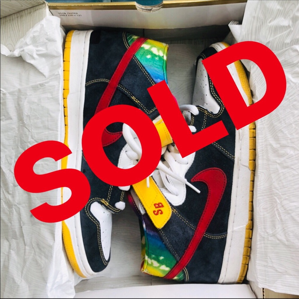 Nike dunk Sb 2008 Gold box tie die RARE